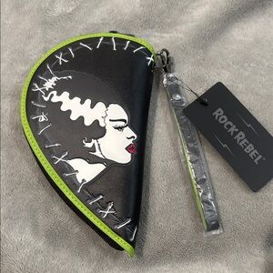 NWT Rock Rebel Bride of Frankenstein heart wallet/wristle